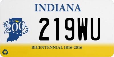 IN license plate 219WU