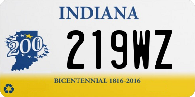 IN license plate 219WZ