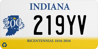 IN license plate 219YV