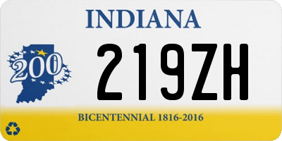 IN license plate 219ZH