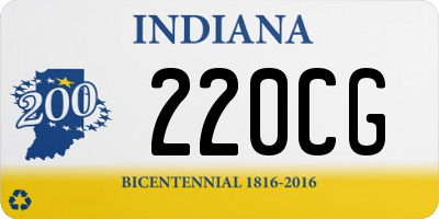 IN license plate 220CG