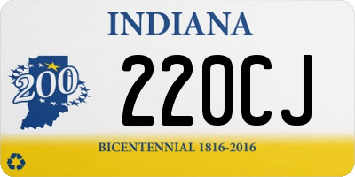 IN license plate 220CJ