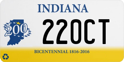 IN license plate 220CT