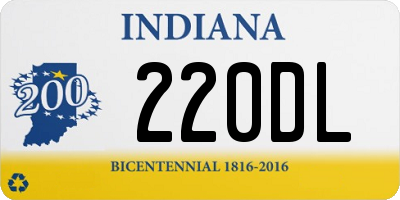 IN license plate 220DL