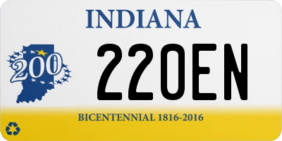 IN license plate 220EN