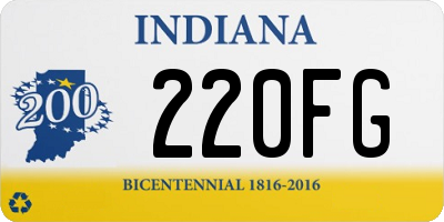 IN license plate 220FG