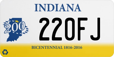 IN license plate 220FJ