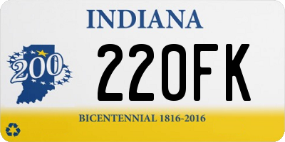 IN license plate 220FK