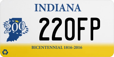 IN license plate 220FP