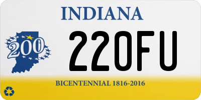 IN license plate 220FU