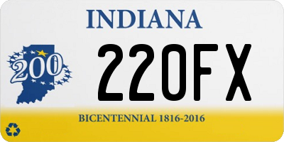 IN license plate 220FX