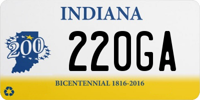 IN license plate 220GA