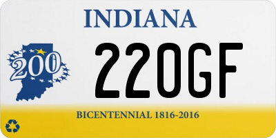 IN license plate 220GF