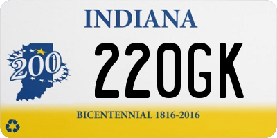 IN license plate 220GK