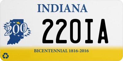 IN license plate 220IA