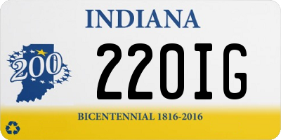 IN license plate 220IG