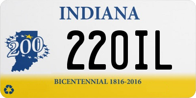 IN license plate 220IL