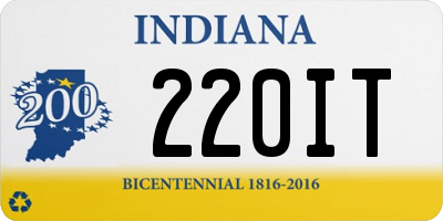 IN license plate 220IT