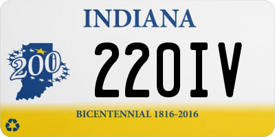 IN license plate 220IV