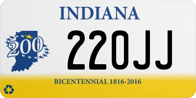 IN license plate 220JJ