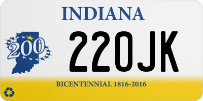 IN license plate 220JK