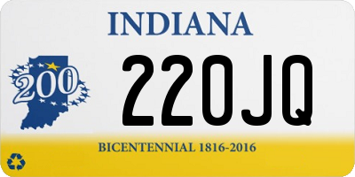 IN license plate 220JQ