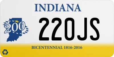 IN license plate 220JS