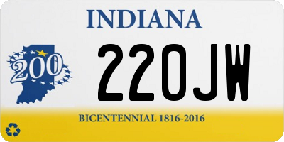 IN license plate 220JW