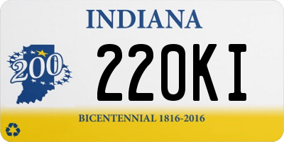 IN license plate 220KI