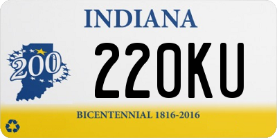 IN license plate 220KU