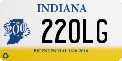 IN license plate 220LG