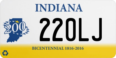 IN license plate 220LJ