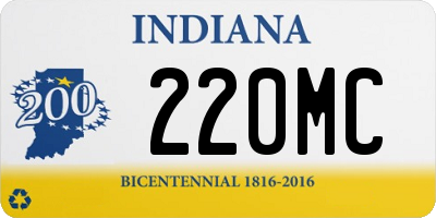 IN license plate 220MC