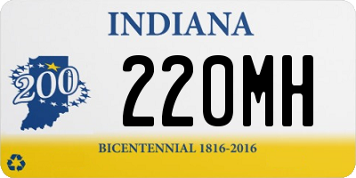 IN license plate 220MH