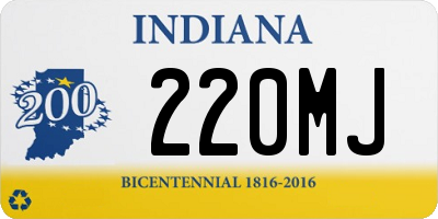 IN license plate 220MJ
