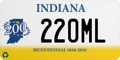 IN license plate 220ML