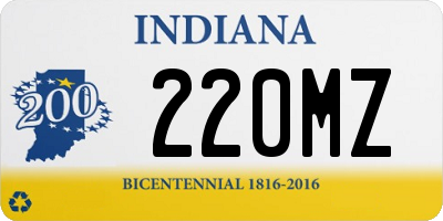 IN license plate 220MZ