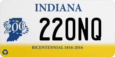 IN license plate 220NQ