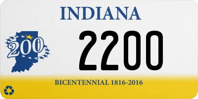 IN license plate 220O