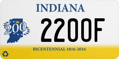 IN license plate 220OF