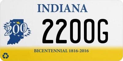 IN license plate 220OG