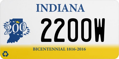 IN license plate 220OW