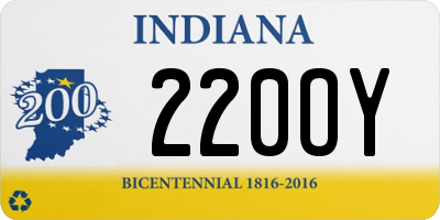 IN license plate 220OY