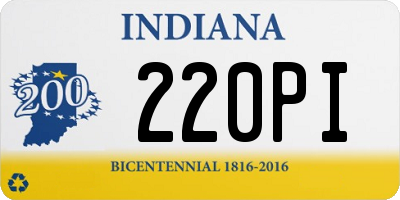 IN license plate 220PI