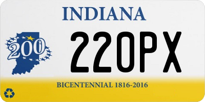 IN license plate 220PX