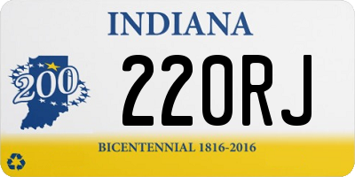 IN license plate 220RJ