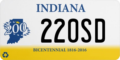 IN license plate 220SD