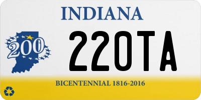 IN license plate 220TA