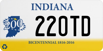 IN license plate 220TD