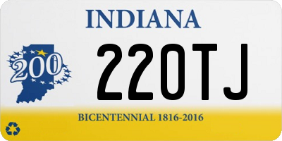 IN license plate 220TJ